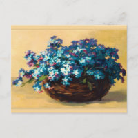 Vintage Blau Blumen