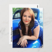 Carte Postale Vintage bleu (Devant / Derrière)