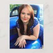 Carte Postale Vintage bleu (Devant)