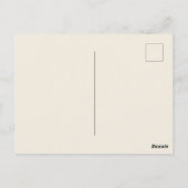 Carte Postale Vintage Bleu floral et oiseau (Dos)