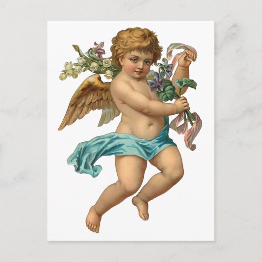 Carte Postale vintage "Blue Cherub" (Devant)