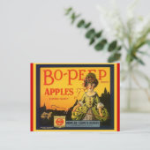Carte postale vintage Bo Peep & Sheep Fancy Apples (Debout devant)