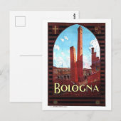 Carte postale vintage Bologne Italie Travel (Devant / Derrière)