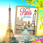 Carte Postale Vintage Bonjour Paris Travel<br><div class="desc">Découvrez le charme intemporel de la "Ville de l'Amour" avec notre carte postale Vintage Bonjour Paris Travel. Cette carte postale présente une représentation artistique de Paris qui reflète son charme classique et sa mystique romantique. Chaque détail, de l'emblématique Tour Eiffel à la sérénité de la Seine, est magistralement capturé pour...</div>