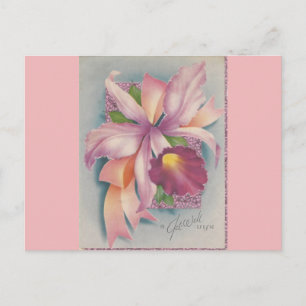 Carte Postale Vintage Bonne amélioration avec Orchid