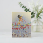 Carte Postale Vintage Bonne année (Debout devant)