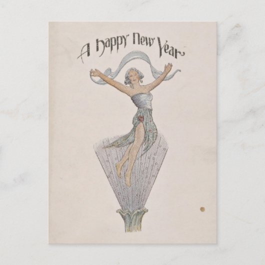 Carte postale vintage Bonne année (Devant)