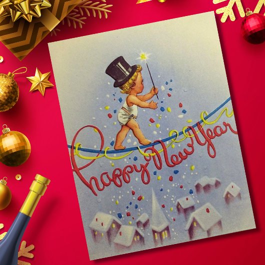 Carte Postale Vintage Bonne année