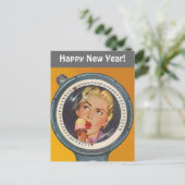 Carte postale vintage Bonne résolution du poids du (Debout devant)