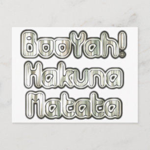 Carte postale vintage BooYah Hakuna Matata Designe