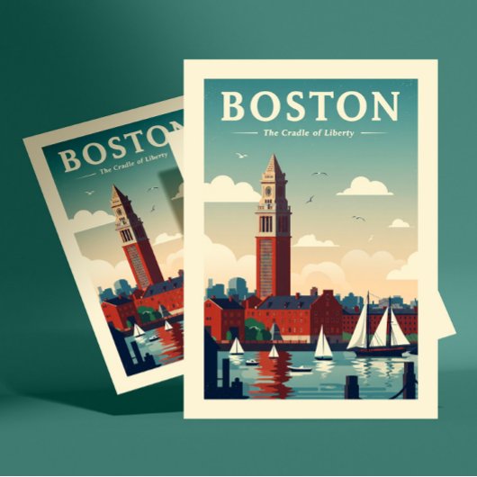 Carte Postale Vintage Boston