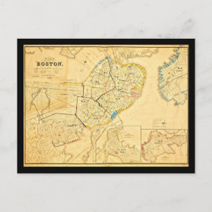 Carte postale Vintage Boston Maps-10