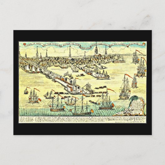 Carte postale Vintage Boston Maps-17 (Devant)