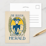 Carte Postale Vintage Boston Sunday Herald<br><div class="desc">The Boston Sunday herald (vers 1890-1920) | Vintage L'illustration du Boston Sunday Herald du début du 20ème siècle. Utilisez les outils de conception pour ajouter du texte personnalisé ou personnaliser l'image.</div>