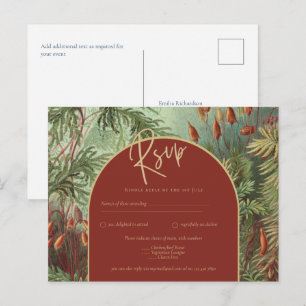 Carte Postale Vintage Botanique Terracotta Florals Arch MARIAGE