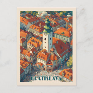 Carte Postale Vintage Bratislava Slovaquie Voyage, Vieille Ville
