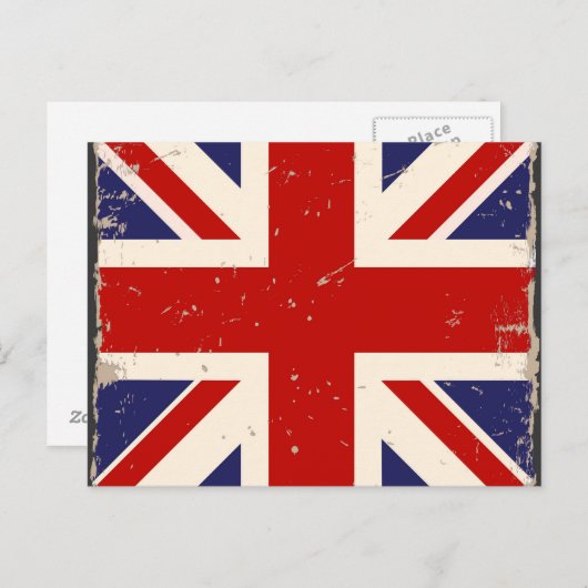 Carte postale vintage British Flag (Devant / Derrière)