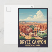 Carte Postale Vintage Bryce Canyon National Park Utah (Devant / Derrière)