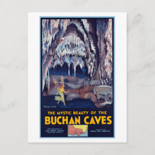 Carte Postale Vintage Buchan Caves Australie Voyage