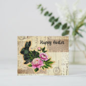 Carte postale vintage Bunny Pâques Collage (Debout devant)