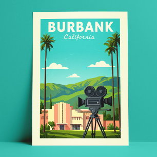 Carte Postale Vintage Burbank Californie