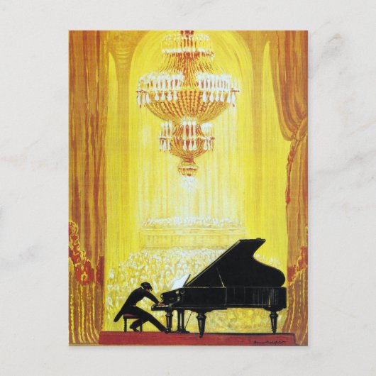 Carte Postale Vintage C. Bechstein Allemagne Piano Publicité (Devant)