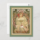 Carte postale vintage, café français (Devant / Derrière)