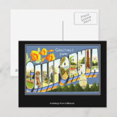 Carte postale Vintage Californie (Devant / Derrière)