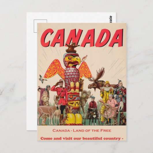 Carte postale vintage Canada (Devant / Derrière)
