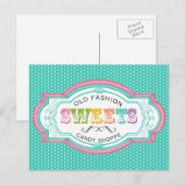 Carte postale vintage Candy Parlor (Devant / Derrière)