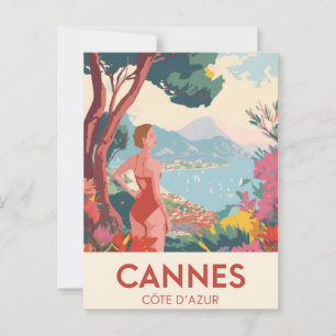 Carte Postale Vintage Cannes Côte d'Azur