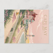 Carte Postale Vintage Cape May New Jersey Beach (Devant)