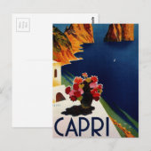Carte Postale Vintage Capri Italie Voyage (Devant / Derrière)