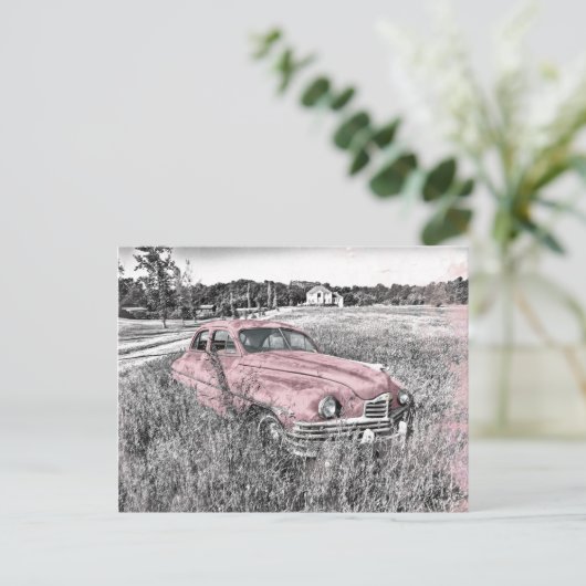 Carte Postale Vintage Car (Debout devant)