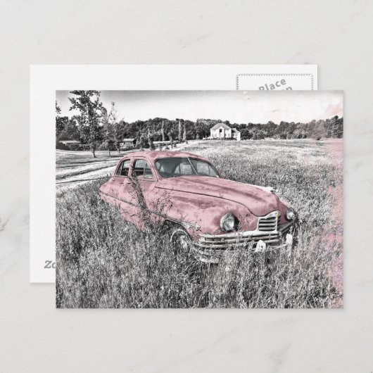 Carte Postale Vintage Car (Devant / Derrière)