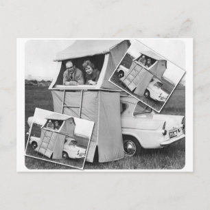 Carte Postale Vintage Car Camping Caravan