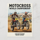 Carte Postale Vintage Carlsbad Raceway Motocross (Devant)