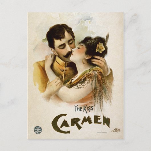 Carte Postale Vintage Carmen The Kiss (Devant)