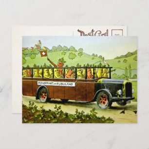 Carte postale vintage Carrot Bus 