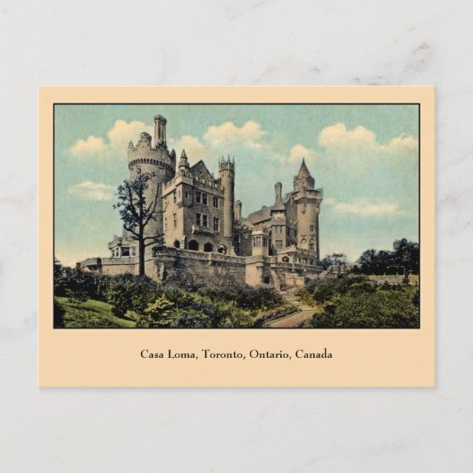 Carte Postale Vintage Casa Loma, Toronto, Canada (Devant)