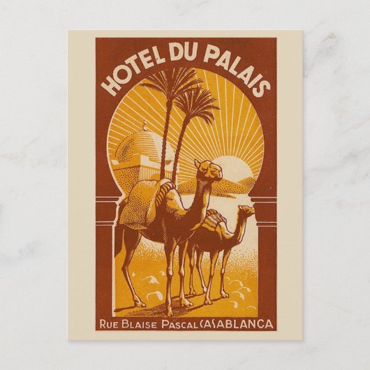 Carte postale vintage Casablanca Travel (Devant)