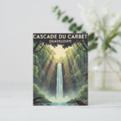 Carte postale vintage Cascade du Carbet (Debout devant)