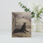 Carte postale vintage Cat Art (Debout devant)