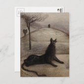 Carte postale vintage Cat Art (Devant / Derrière)