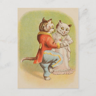 Carte postale vintage Cats Dancing