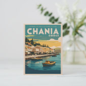 Carte Postale vintage Chania Grèce plages cadeaux souvenirs (Debout devant)