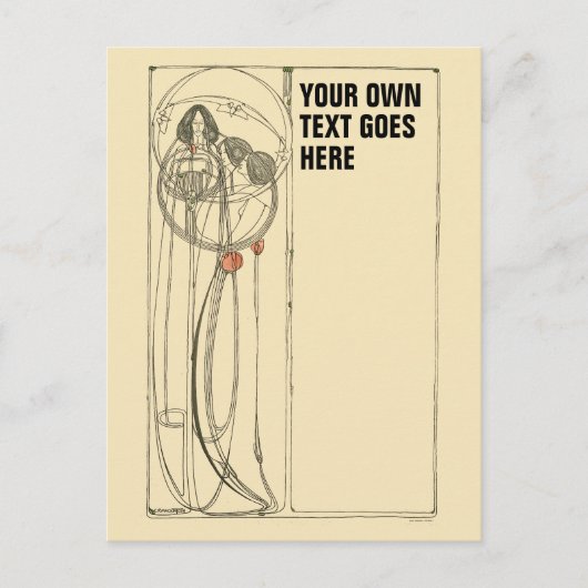 Carte Postale Vintage Charles Rennie Mackintosh Modèle (Devant)