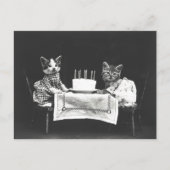 CARTE POSTALE VINTAGE CHAT D'ANNIVERSAIRE CUTE (Devant)