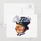 Carte Postale Vintage Cheerio Top Hat Guy (Devant / Derrière)