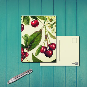 Carte postale vintage Cherry Illustration